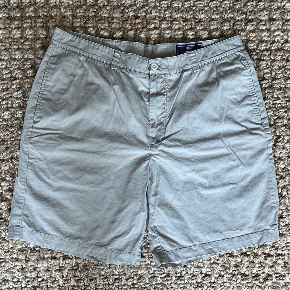 Vineyard Vines Men’s Khaki Tan Shorts Sz 38 100% Cotton Twill Preowned RN 134578